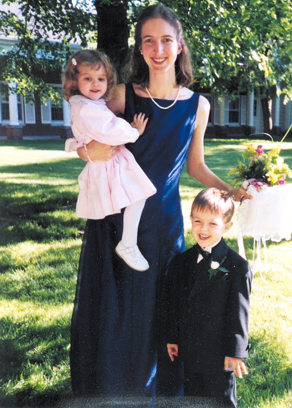 Sarah, Katherine, George Sawyer at First Presbyterian Church, Maumee, Ohio, 2000